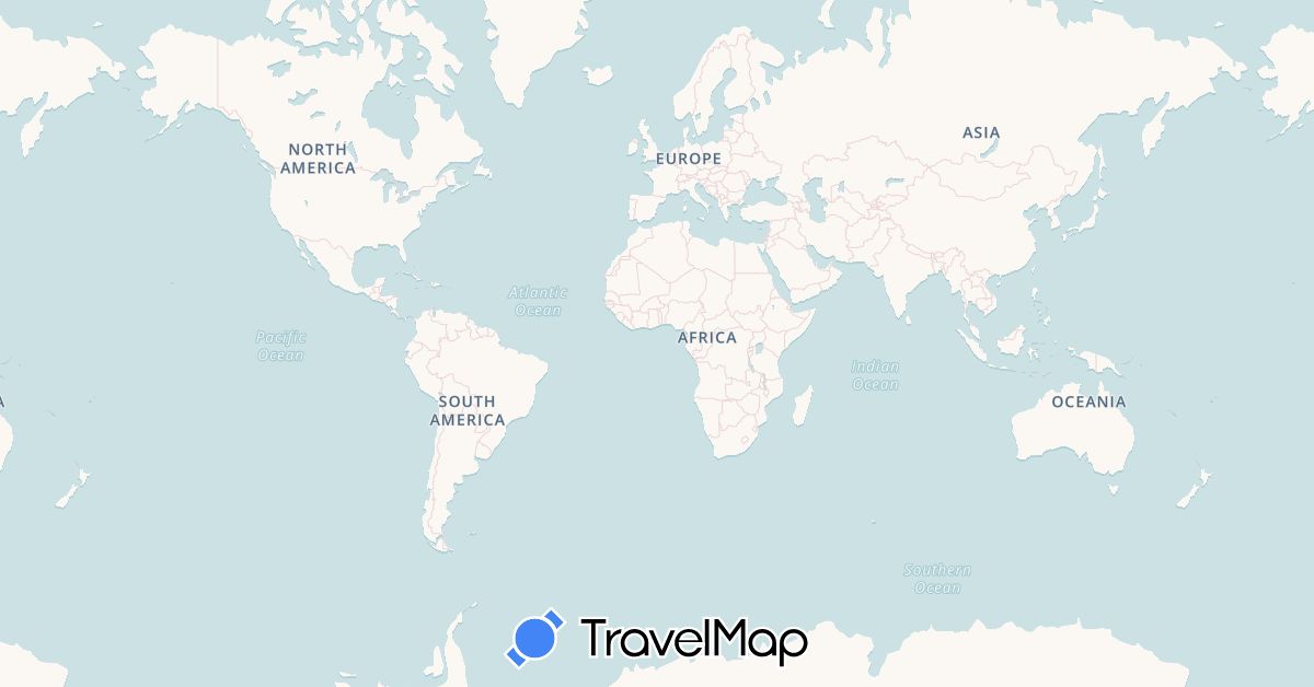 TravelMap itinerary: driving, bus, plane, train, hiking, boat, motorbike in Australia, Indonesia, Japan, New Zealand (Asia, Oceania)